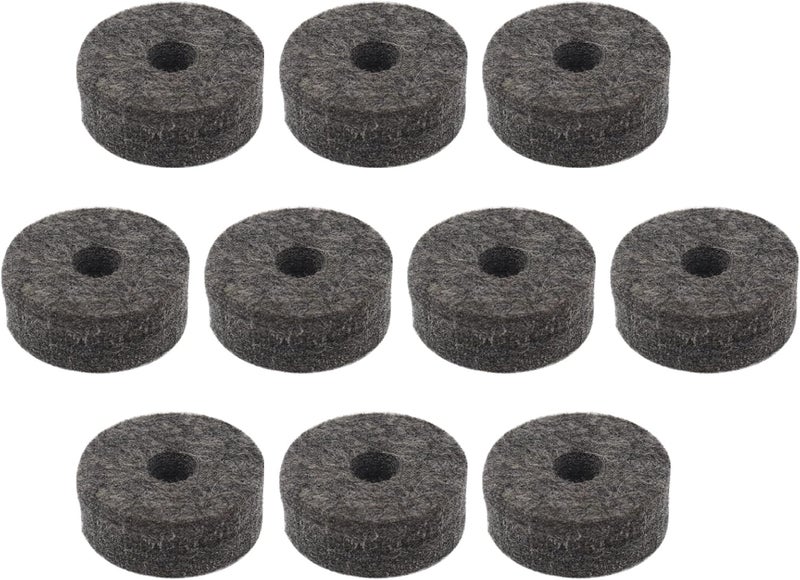 CashBeat 10 Pcs Gray Soft Cymbal Stand Felt Washers, Round Drum Felts Replacement, Protect Cymbals & Enhance Sound, Essential Accessories for Drummers - Image 1